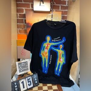 Body Heat Map Print Drop Shoulder Tee